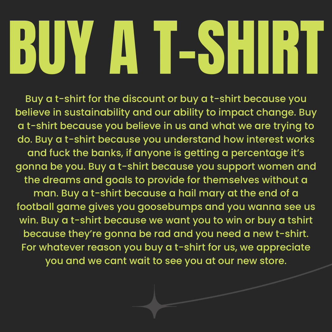 Cool girl upcycled fundraising t shirt