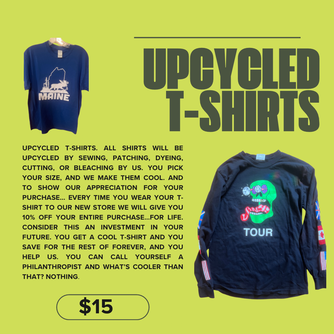 Cool girl upcycled fundraising t shirt